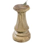 iron and carved stone garden sundial